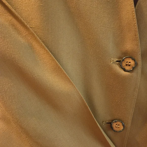 Harve Bernard Gold Skort Woman’s Business Suit, Size 12 Petite - Picture 5 of 11